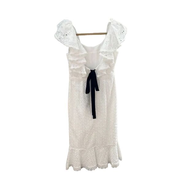 SALONI White Ella Eyelet Cotton Dress - Picture 5 of 10